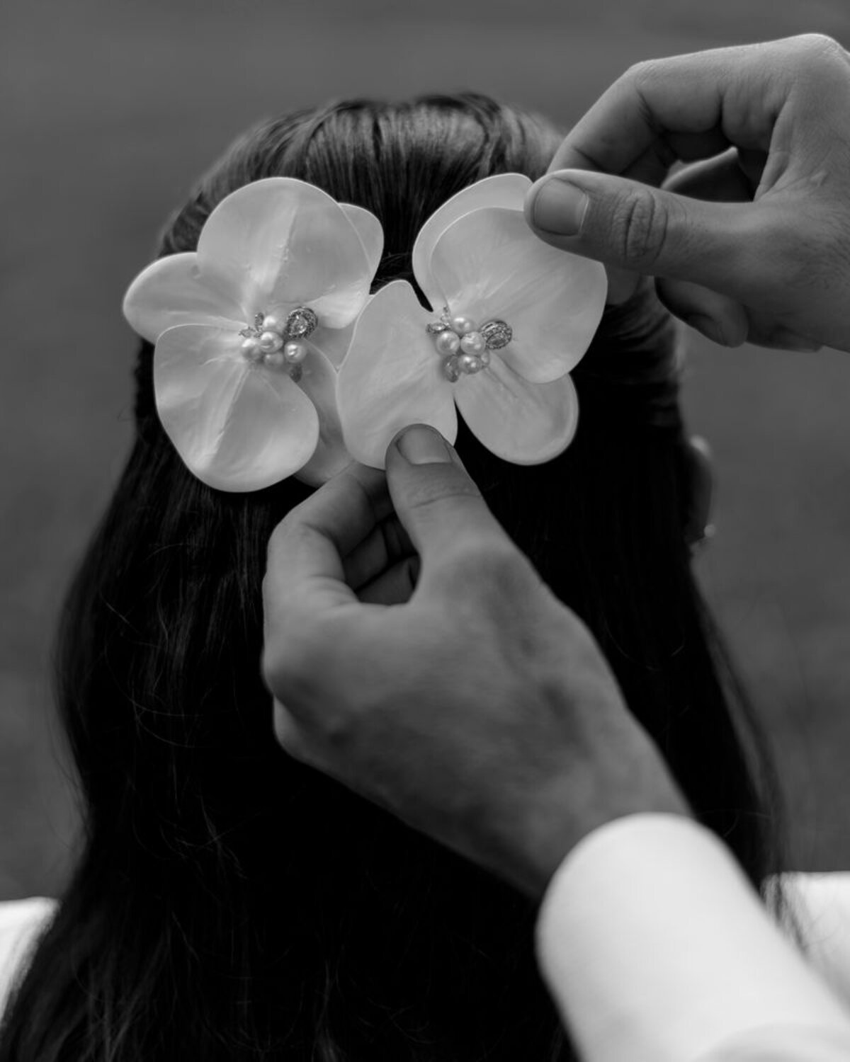 Temporary reference photo of a floral hair pin